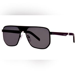 Prada PR-60WS 1AB5S0 Sunglasses Men's Black Rectangle Shape 58-16-145
